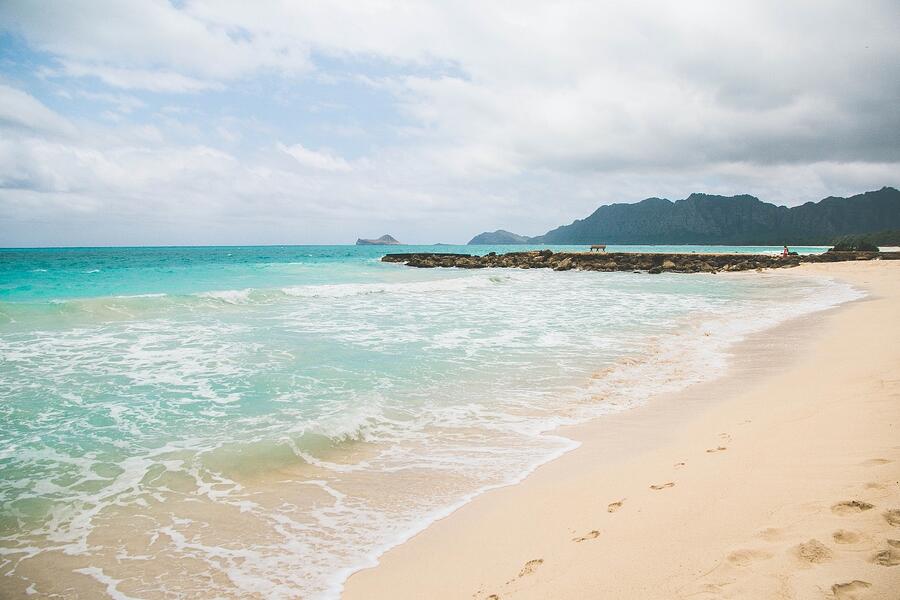 Bellows Beach on Oahu, Hawaii